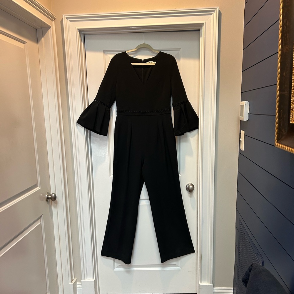 Eliza J Black Jumpsuit with Flared Sleeves